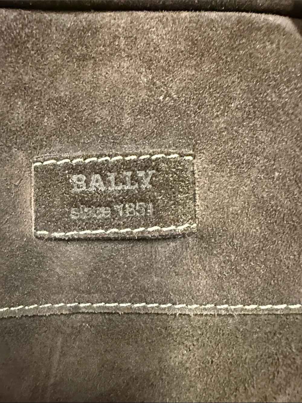 Bally Dark Brown Suede Messenger Bag with Gold Hardware